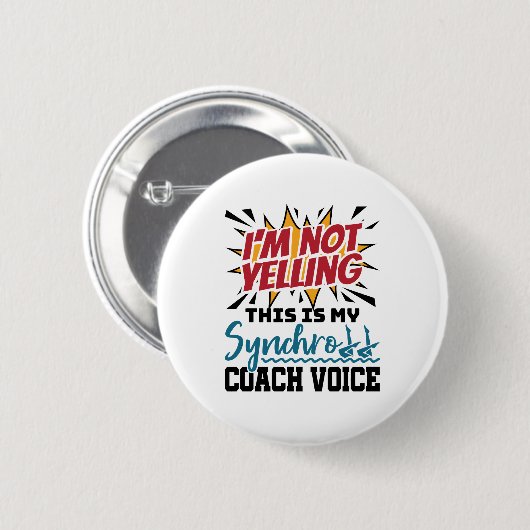Synchronschwimmen Synchro Coach Stimme Button (Vorne & Hinten)