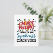 Synchronschwimmen Synchro Coach Stimme Postkarte (Stehend Vorderseite)
