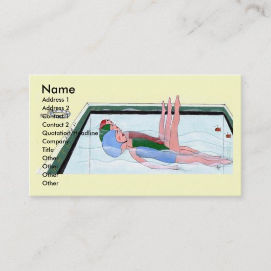Synchronschwimmen-Visitenkarten Visitenkarte (Vorderseite)