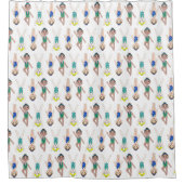 Synchronschwimmende Girls Swim Team Synchro Duschvorhang (Vorderseite)