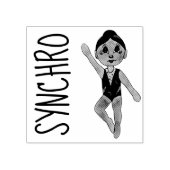 Synchronschwimmende Girls Swim Team Synchro Gummistempel (Prägung)