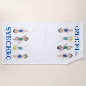 Synchronschwimmende Girls Swim Team Synchro Strandtuch (Vorderseite)
