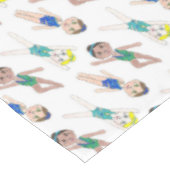 Synchronschwimmende Girls Swim Team Synchro Tischdecke (Schrägansicht)