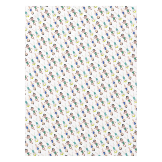 Synchronschwimmende Girls Swim Team Synchro Tischdecke (Vorderseite)