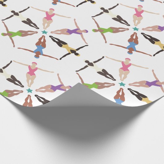 Synchronschwimmer Geschenkpapier (Ecke)