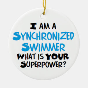 Synchronschwimmer Keramik Ornament