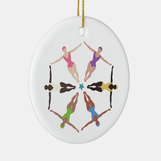 Synchronschwimmer Keramik Ornament (Rechts)