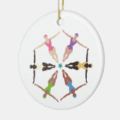 Synchronschwimmer Keramik Ornament (Links)