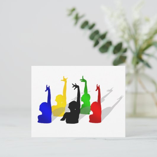 Synchronschwimmer Postkarte (Stehend Vorderseite)