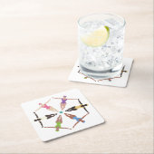 Synchronschwimmer Rechteckiger Pappuntersetzer (Vor Ort)