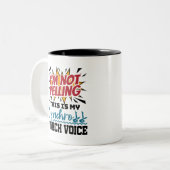 Synchronschwimmer Synchro-Busse Zweifarbige Tasse (Vorderseite Links)