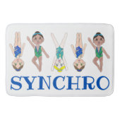 Synchronschwimmermädchen Synchro Schwimmsport Badematte (Vorderseite)