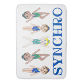 Synchronschwimmermädchen Synchro Schwimmsport Badematte (Vorderseite Vertikal)