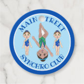 Synchronschwimmermädchen Synchro Schwimmsport Geschenkanhänger (Vorderseite)