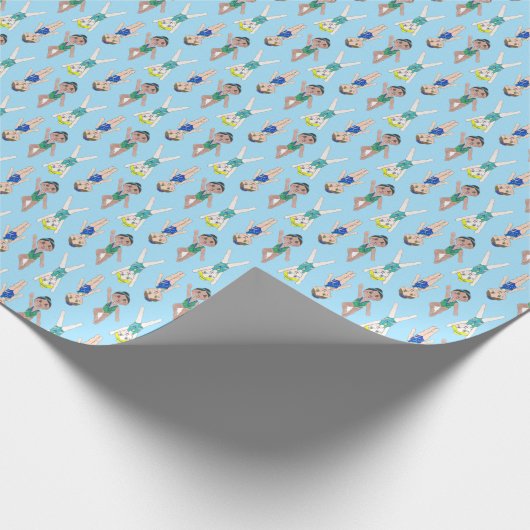 Synchronschwimmermädchen Synchro Schwimmsport Geschenkpapier (Ecke)