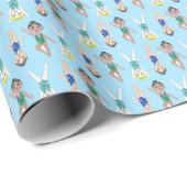 Synchronschwimmermädchen Synchro Schwimmsport Geschenkpapier (Rolleneckpunkt)