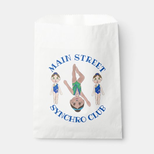 Synchronschwimmermädchen Synchro Schwimmsport Geschenktütchen (Vorderseite)