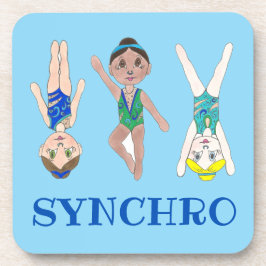 Synchronschwimmermädchen Synchro Schwimmsport Getränkeuntersetzer