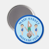 Synchronschwimmermädchen Synchro Schwimmsport Magnet (Vorderseite/Rückseite)