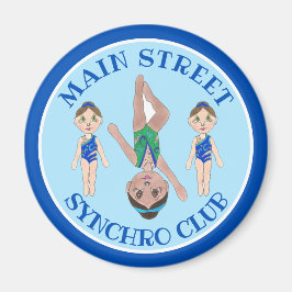Synchronschwimmermädchen Synchro Schwimmsport Magnet