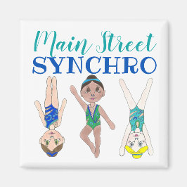 Synchronschwimmermädchen Synchro Schwimmsport Magnet