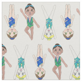Synchronschwimmermädchen Synchro Schwimmsport Stoff