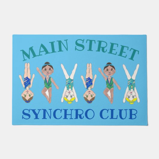 Synchronschwimmerteam Pool Coach Club Fußmatte (Vorderseite)