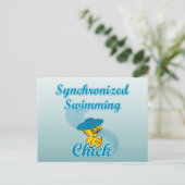Synchronschwimmkick #3 postkarte (Stehend Vorderseite)