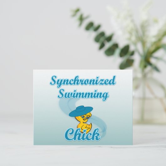 Synchronschwimmkick #3 postkarte (Stehend Vorderseite)
