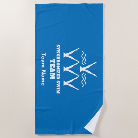 Synchronschwimmteam Strandtuch (Vorderseite)