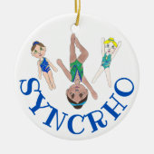 Synchronschwimmteam Synchro Schwimmermädchen Keramik Ornament (Vorne)