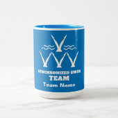 Synchronschwimmteam Zweifarbige Tasse (Mittel)