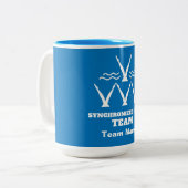 Synchronschwimmteam Zweifarbige Tasse (Vorderseite Links)