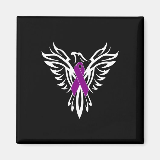 Syndrom Bewusstsein Lila Schleife1 Magnet (Vorne)