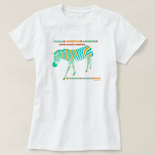 Syndrom EDS Ehlers Danlos, das Zebra-Shirt T-Shirt (Design vorne)