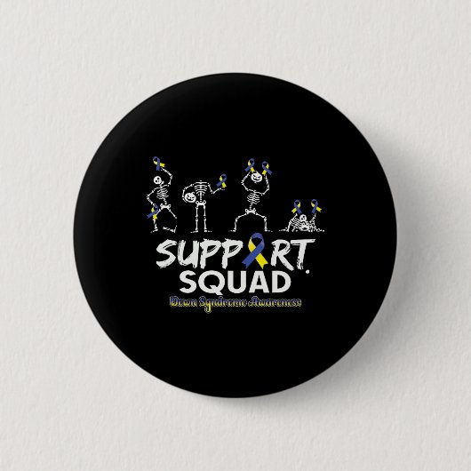 Syndrome Awareness Skeleton Support Hallowee Button (Vorderseite)