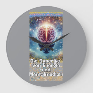 Synergie von Energie und Mentalmedizin Große Wanduhr