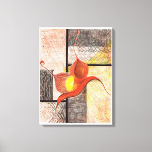 Synergy Hand-illustrierte Leinwand (Elfenbeinrand)