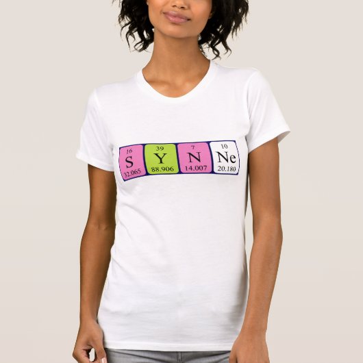Synne Periodenname Shirt (Vorderseite)