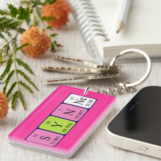 Synne Periodenschlüsselring Schlüsselanhänger (Vorderseite rechts)