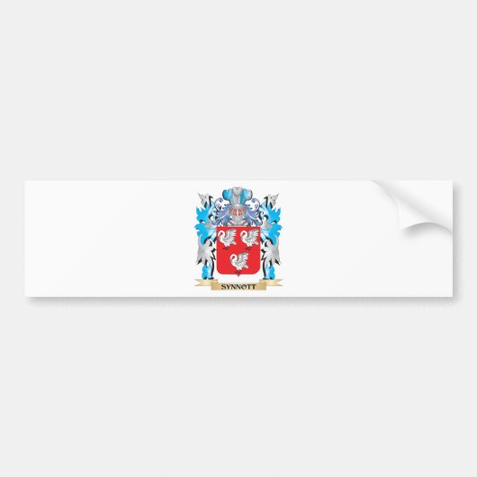 Synnott Wappen - Familienwappen Autoaufkleber (Vorne)