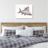 Synodontis Eupterus Catfish Wrapped Canvas Leinwanddruck (Insitu (Schlafzimmer))
