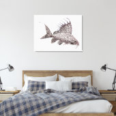Synodontis Eupterus Catfish Wrapped Canvas Leinwanddruck (Insitu (Schlafzimmer))