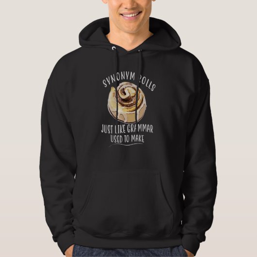 Synonym Rolls English Grammar Pun Hoodie (Vorderseite)