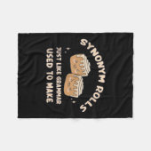 Synonym Rolls Joke Cinnamon Rolls Grammar Pun Funn Fleecedecke (Vorderseite (Horizontal))