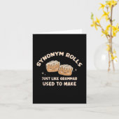 Synonym Rolls Joke Cinnamon Rolls Grammar Pun Funn Karte (Gelbe Blume)