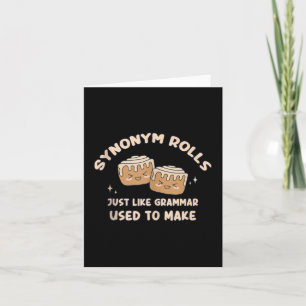 Synonym Rolls Joke Cinnamon Rolls Grammar Pun Funn Karte
