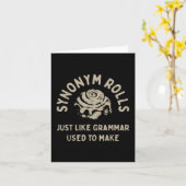 Synonym Rolls Joke Cinnamon Rolls Grammar Pun Funn Karte (Gelbe Blume)