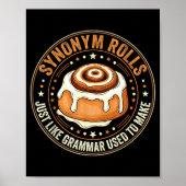 Synonym Rolls Just Like Grammar Used To Make Engli Poster (Vorne)