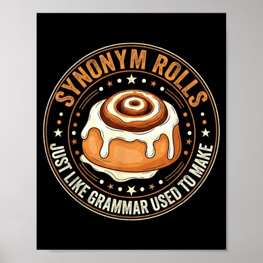 Synonym Rolls Just Like Grammar Used To Make Engli Poster (Vorne)